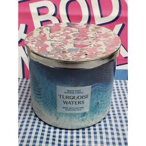 BBW Turquoise Waters Large 3 Wick Candle Home Fragrance Decor